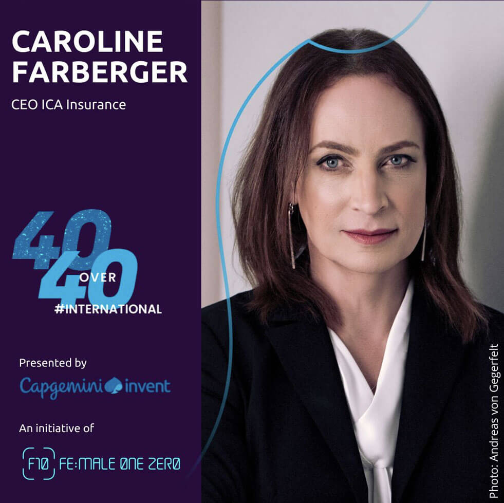 Caroline awarded being one of the World’s Most Inspiring Women Over 40 by F10 Fe:maleOneZero